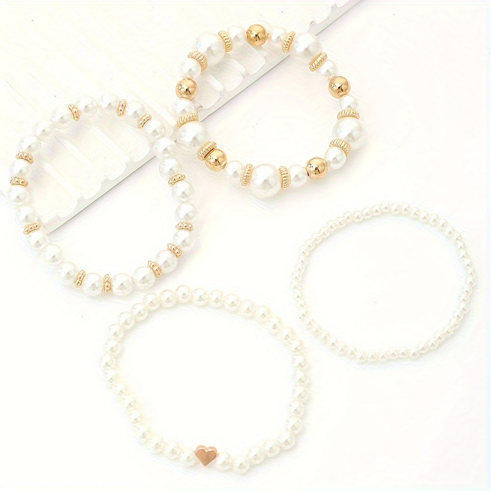 Parelarmband - Elegante gouden en parelarmband voor dames-Boetiek Moda