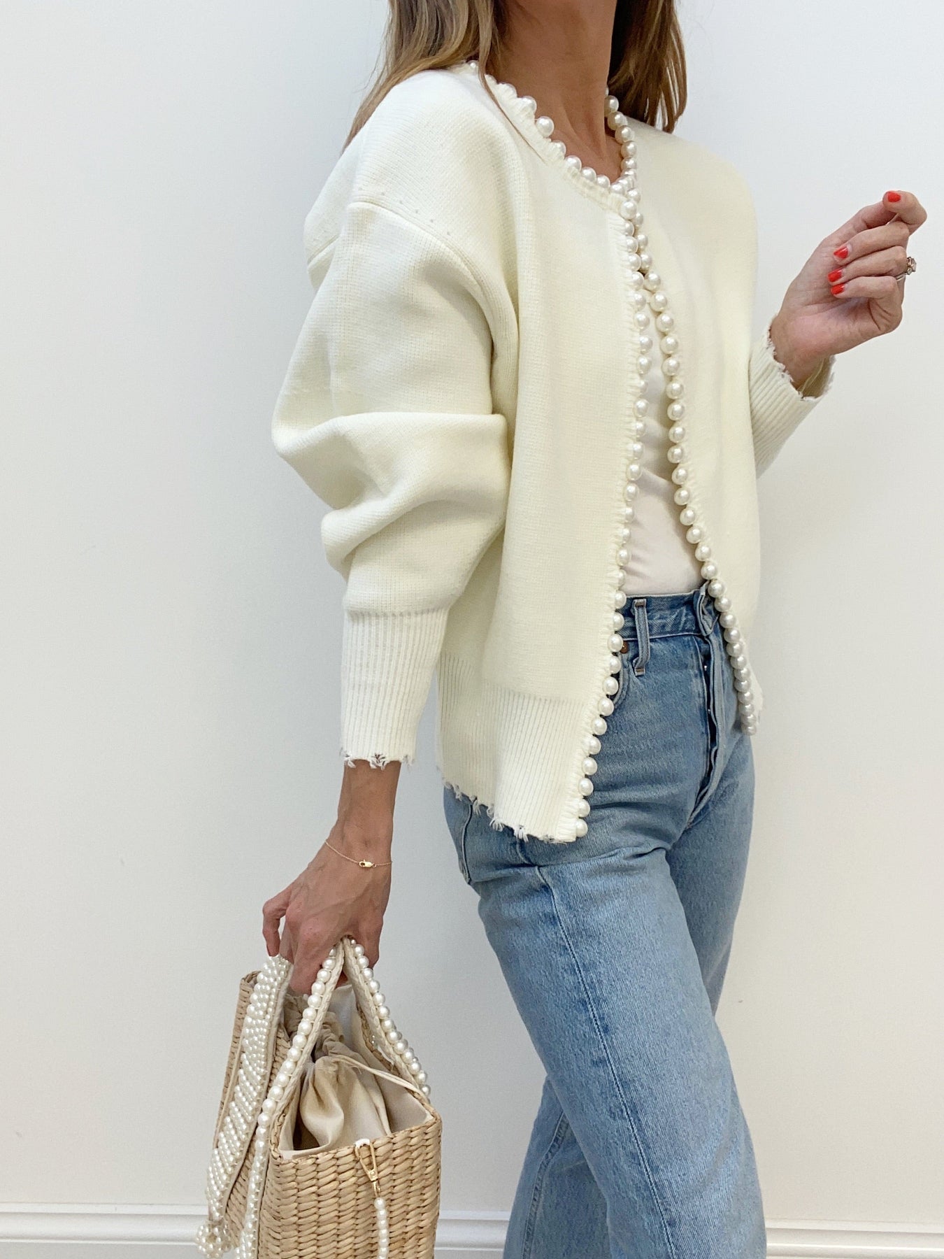 Parelvest - Stijlvol - Oversized - Gebreid vest - Damesvest-Boetiek Moda