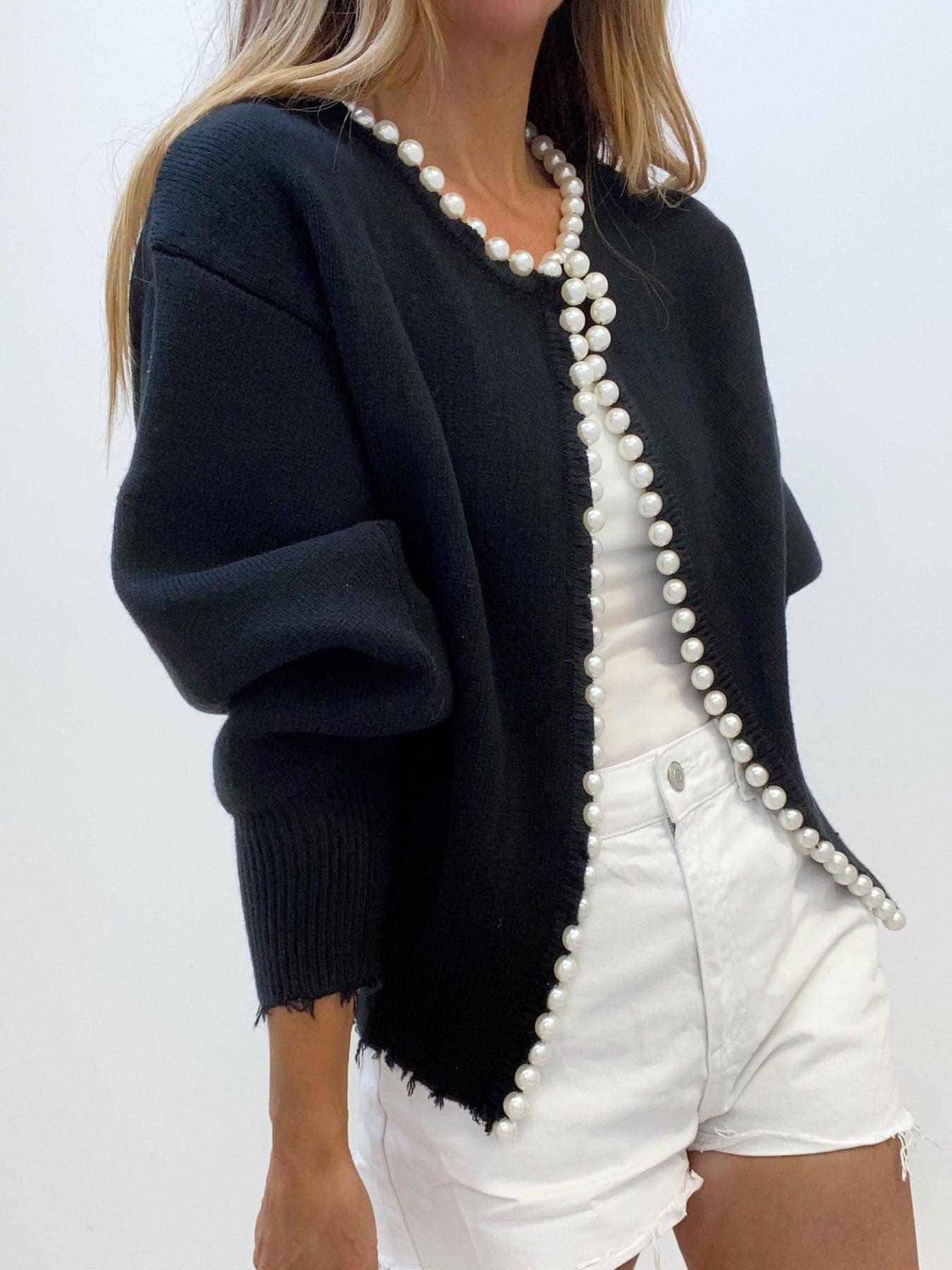 Parelvest - Stijlvol - Oversized - Gebreid vest - Damesvest-Boetiek Moda