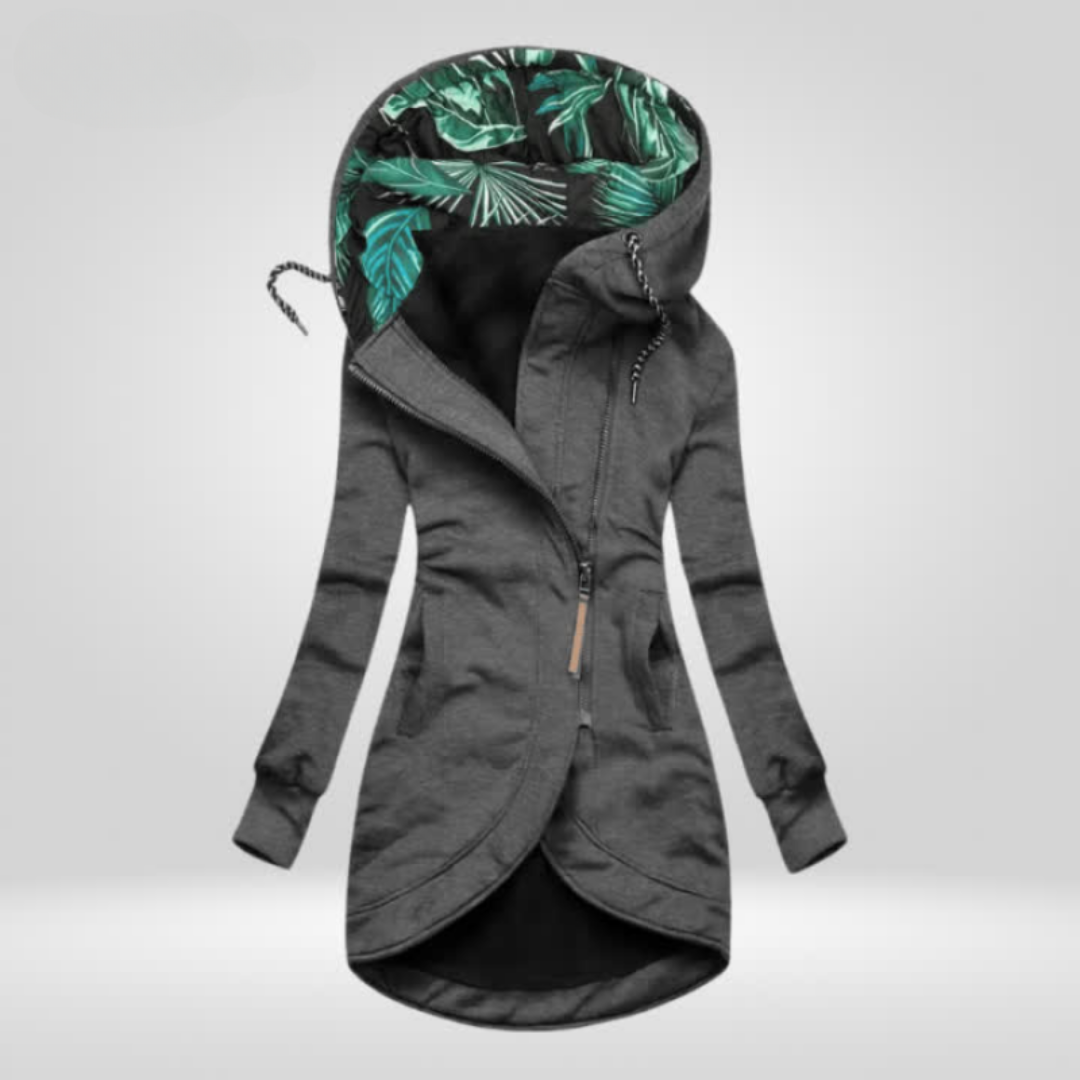 Parka Jas - Dames Halflange Capuchon Jas met Ritssluiting voor de Herfst-Boetiek Moda
