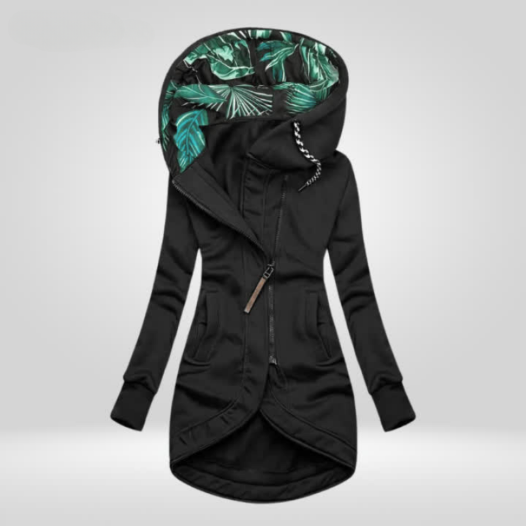 Parka Jas - Dames Halflange Capuchon Jas met Ritssluiting voor de Herfst-Boetiek Moda