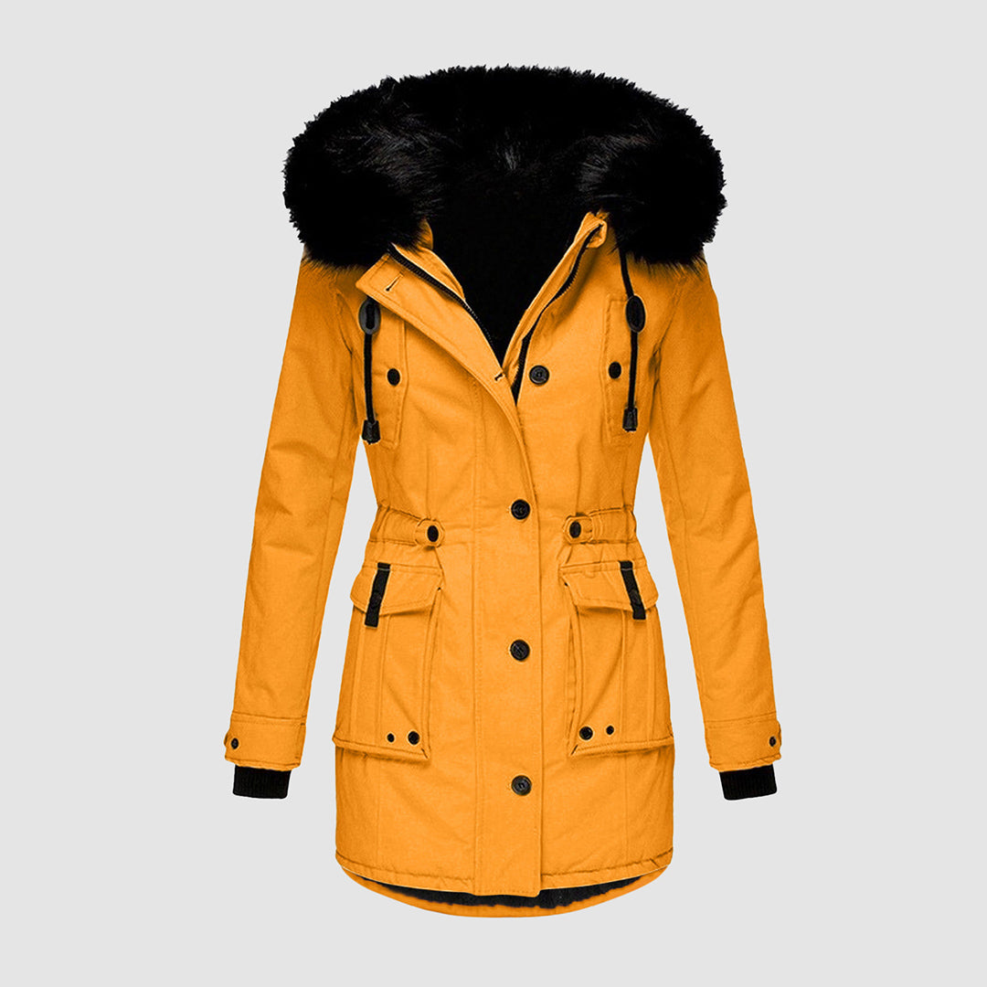 Parka jas - Warme winterjas met capuchon en bontvoering voor dames-Boetiek Moda