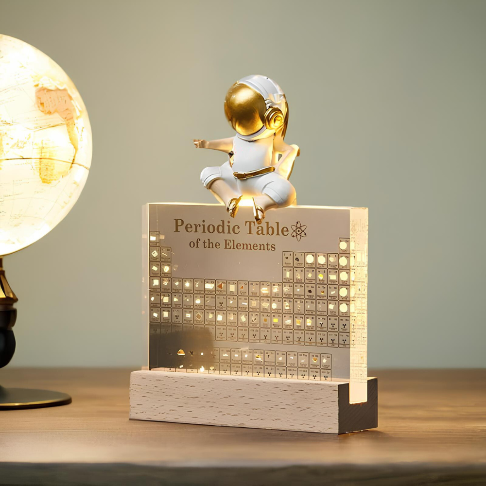 Periodiek systeem der elementen | 83 Elementen | Licht | Periodiek systeem met echte elementen | Home Decor-Boetiek Moda