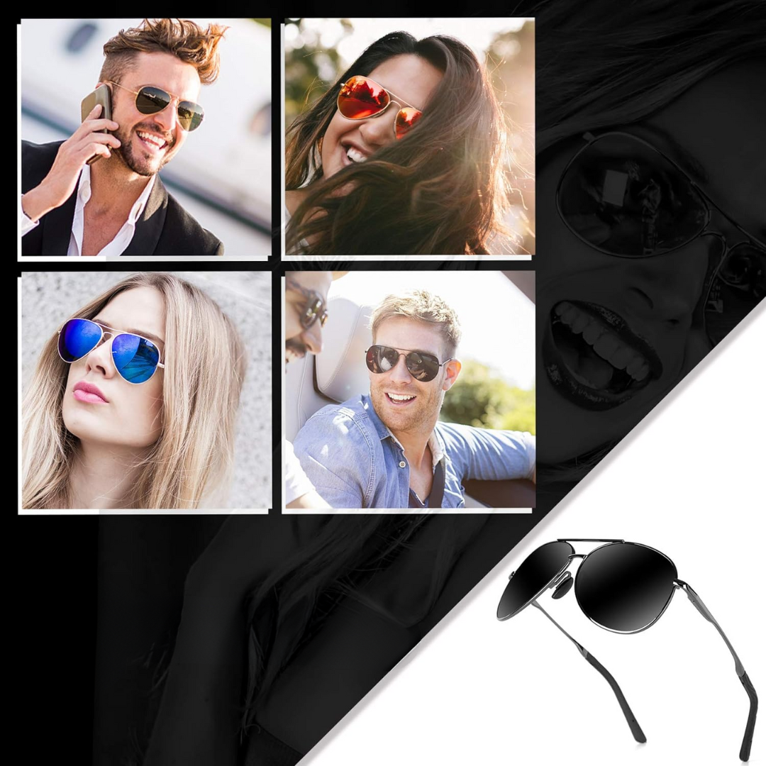 Pilotenbrillen | Unisex | UV-bescherming | Aviator-zonnebrillen | Shades Aviator-Boetiek Moda