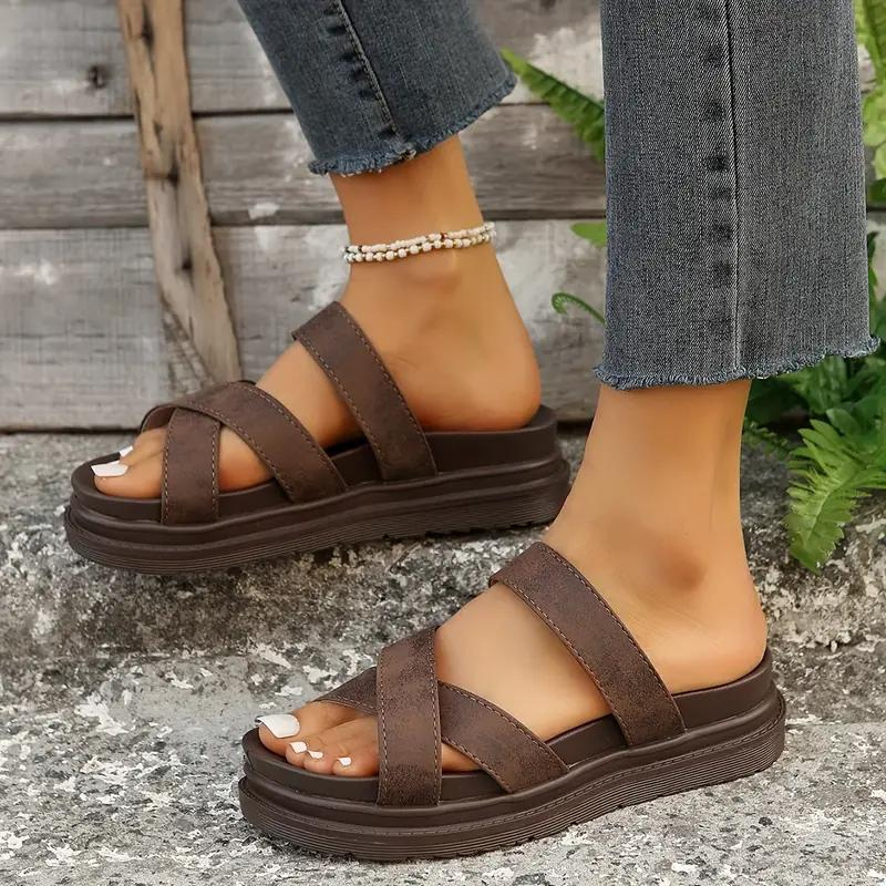 Platform Sandalen, Orthopedisch, Slip On, Slides, Zomerschoenen-Boetiek Moda