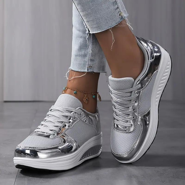 Platform Sneakers, Comfortabel, Veterschoenen, Damesschoenen, Mesh Sneakers-Boetiek Moda