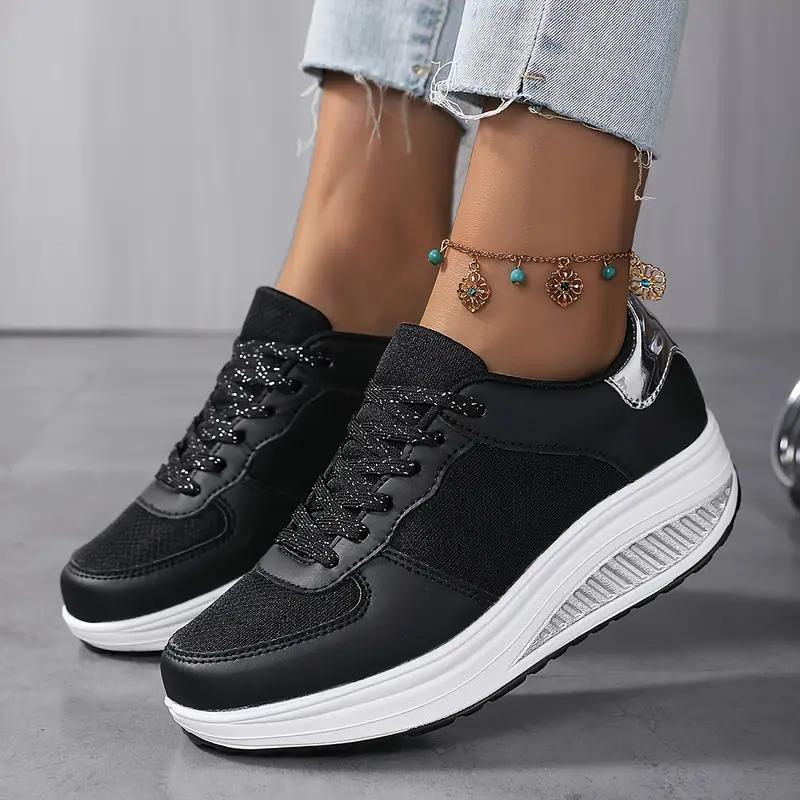 Platform Sneakers, Comfortabel, Veterschoenen, Damesschoenen, Mesh Sneakers-Boetiek Moda