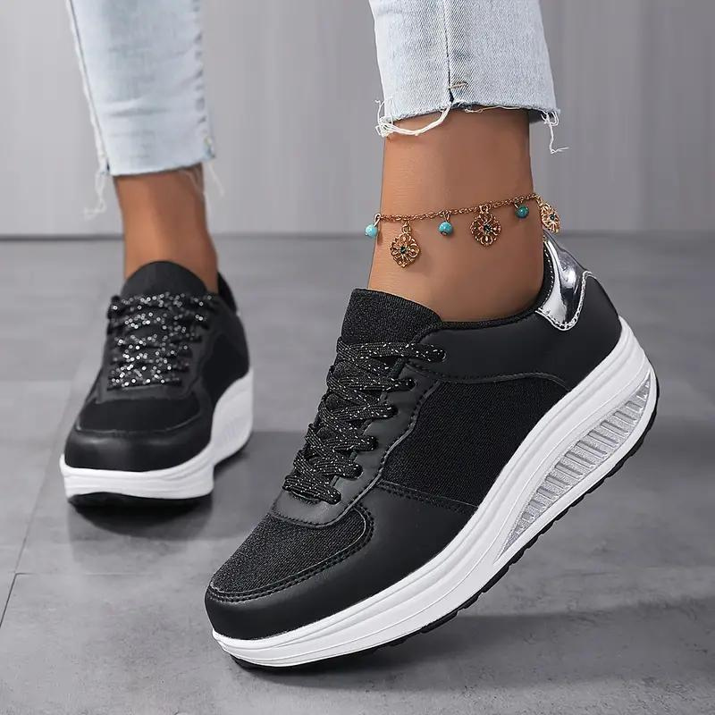 Platform Sneakers, Comfortabel, Veterschoenen, Damesschoenen, Mesh Sneakers-Boetiek Moda