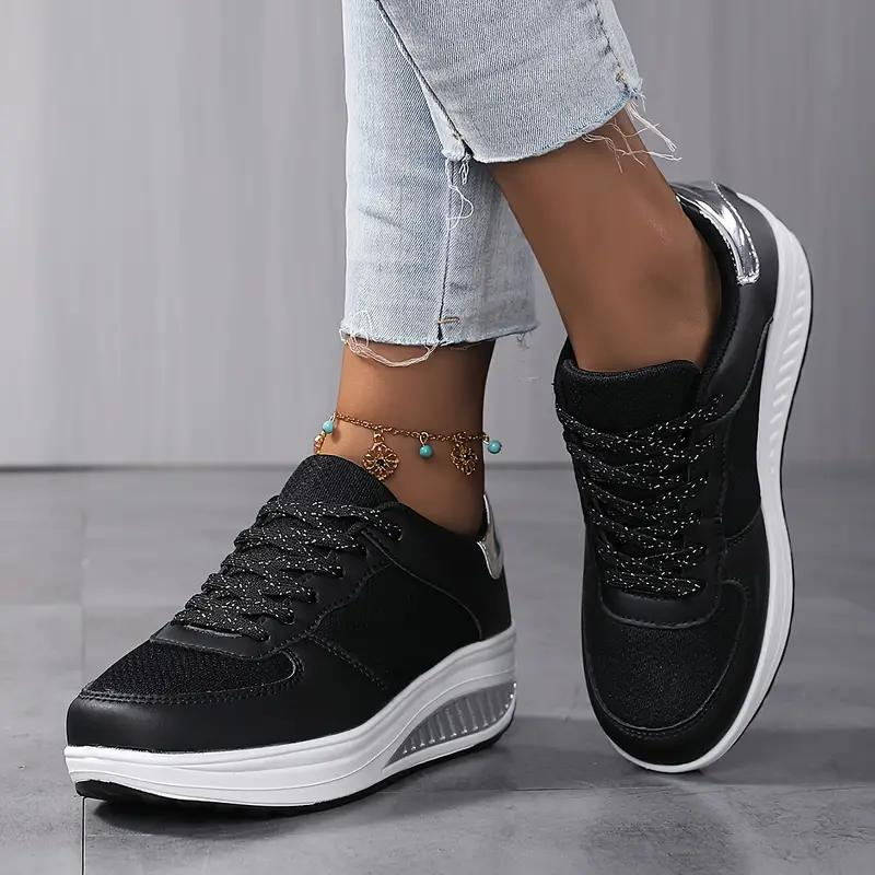 Platform Sneakers, Comfortabel, Veterschoenen, Damesschoenen, Mesh Sneakers-Boetiek Moda