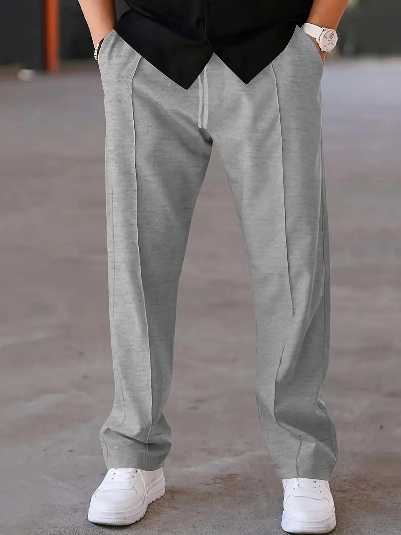 Plooibroek | Trekkoord | Relaxed fit | Smart casual broek | Herenbroek-Boetiek Moda