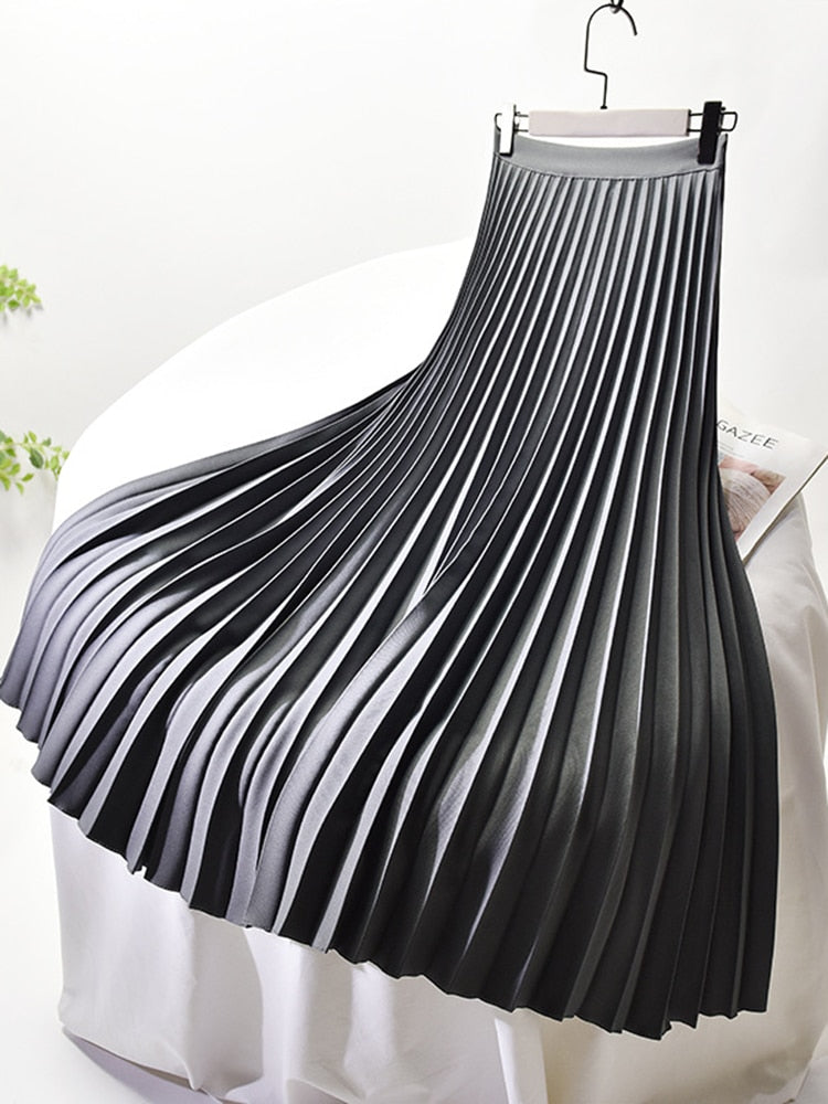 Plooirok | Hoge taille | Elegant | Midi-rok | Damesrok-Boetiek Moda