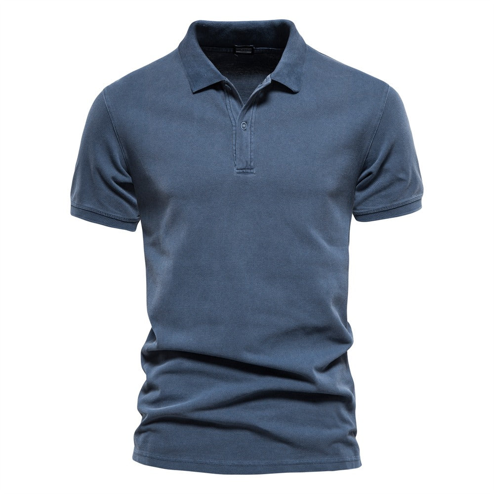 Polo T-shirt - Polo met kraag en knoopsluiting voor heren, korte mouwen-Boetiek Moda