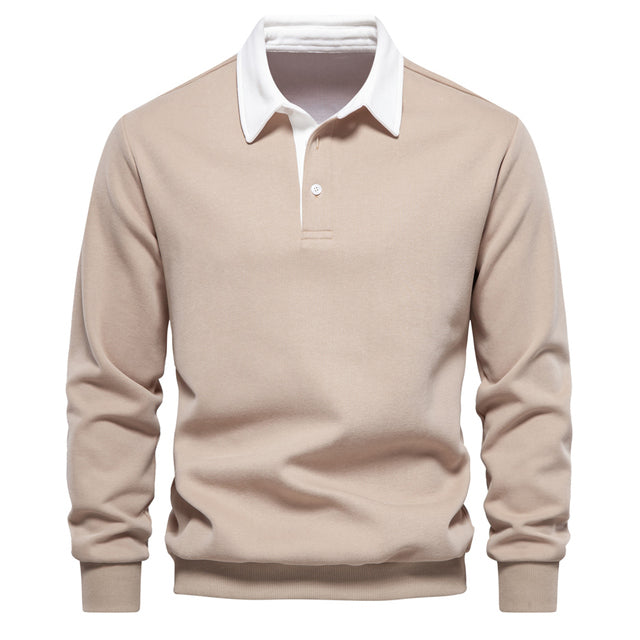 Polo trui - Polo shirt met kraag en lange mouwen voor mannen-Boetiek Moda