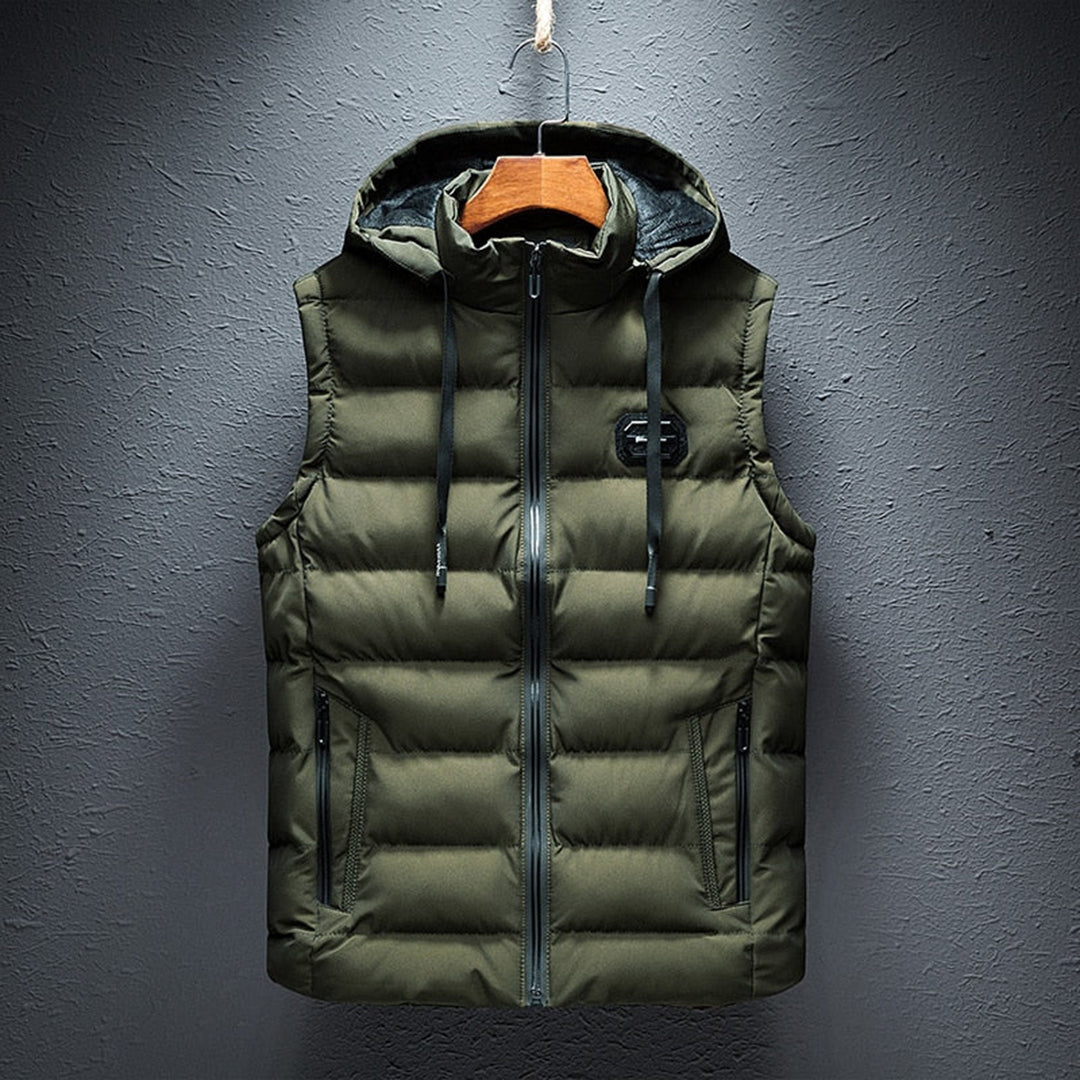 Puffer Gilet - Met capuchon - Gewatteerd - Bodywarmer - Gevuld vest voor heren-Boetiek Moda