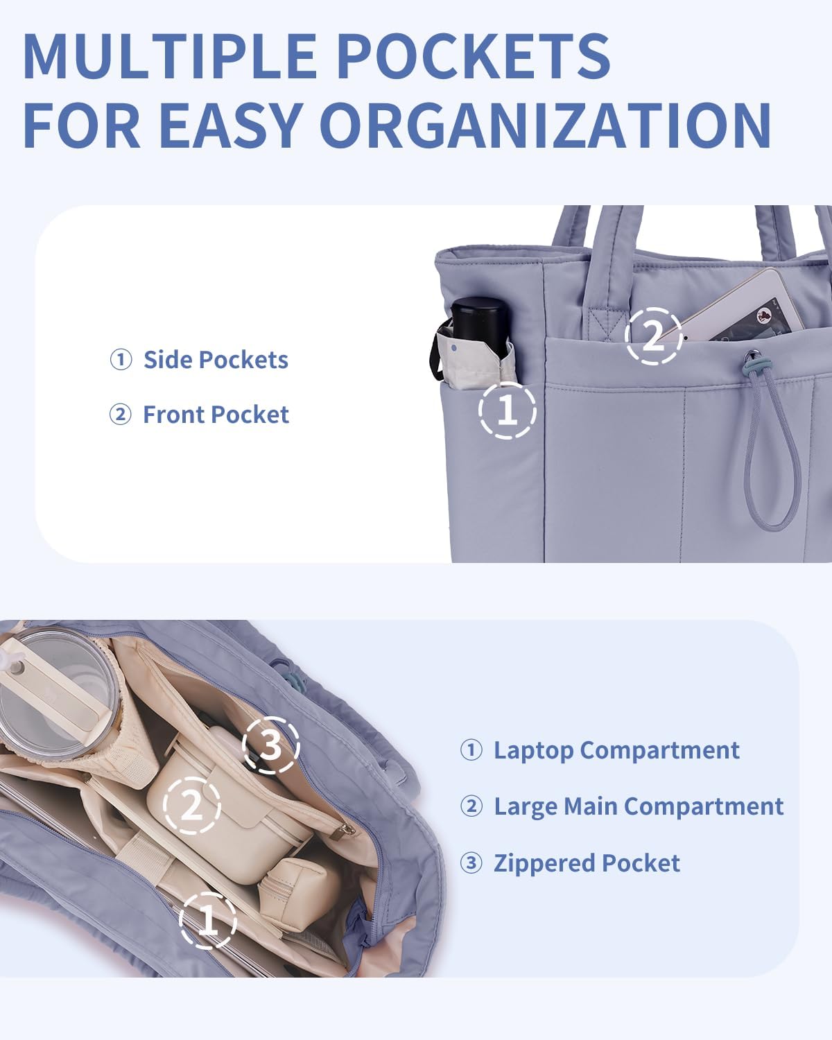 Puffer Tas | Multi Zak | Bekerhouder | Gewatteerde Tas | Draagtas-Boetiek Moda