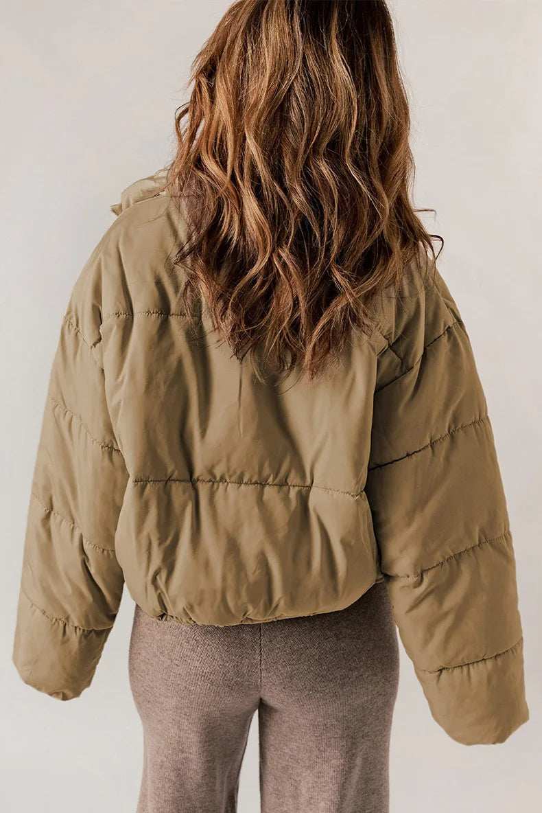 Pufferjas - Kort - Gewatteerd - Donsjas - Winterjas voor dames-Boetiek Moda