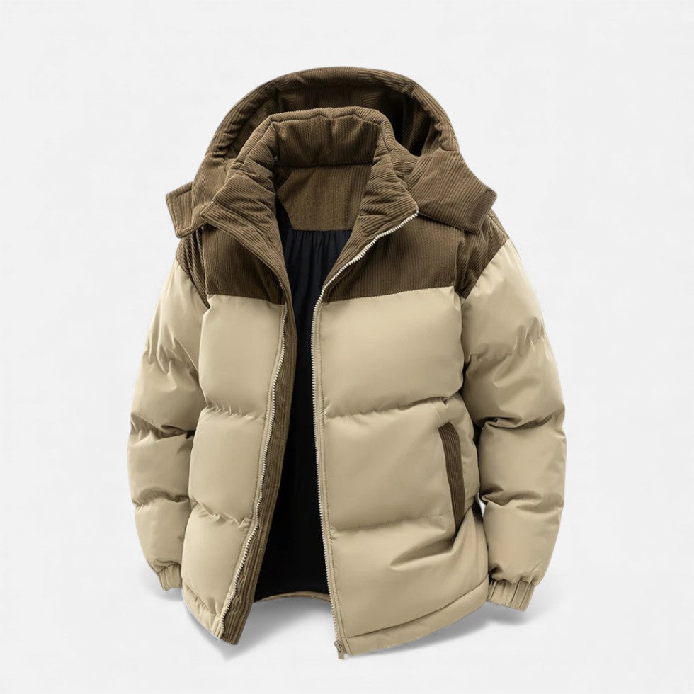 Pufferjas - Warme gewatteerde winterjas met capuchon voor heren-Boetiek Moda