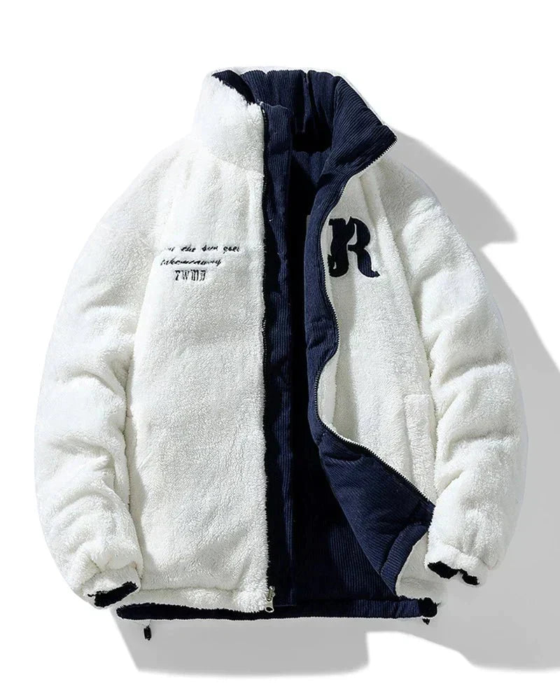 Pufferjas - twee-jacks - Zip-Up - fleece gevoerde jas - heren winterjas-Boetiek Moda
