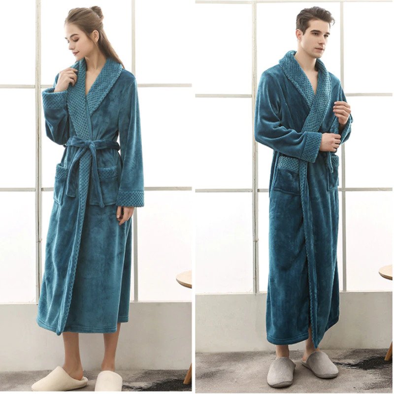 Quinna Long Bathrobe | Zachte en gezellige badjas die u warm houdt tijdens de kille winter.-Boetiek Moda