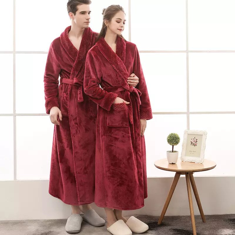 Quinna Long Bathrobe | Zachte en gezellige badjas die u warm houdt tijdens de kille winter.-Boetiek Moda