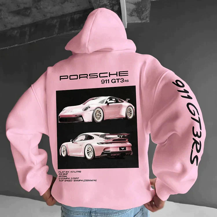 Racing Hoodie - Losse pasvorm - Bedrukt - Oversized hoodie - Hoodie voor mannen-Boetiek Moda