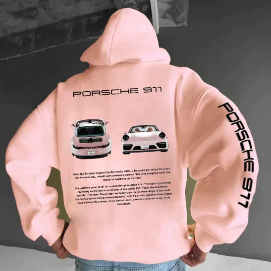 Racing Hoodie - Losse pasvorm - Bedrukt - Oversized hoodie - Hoodie voor mannen-Boetiek Moda