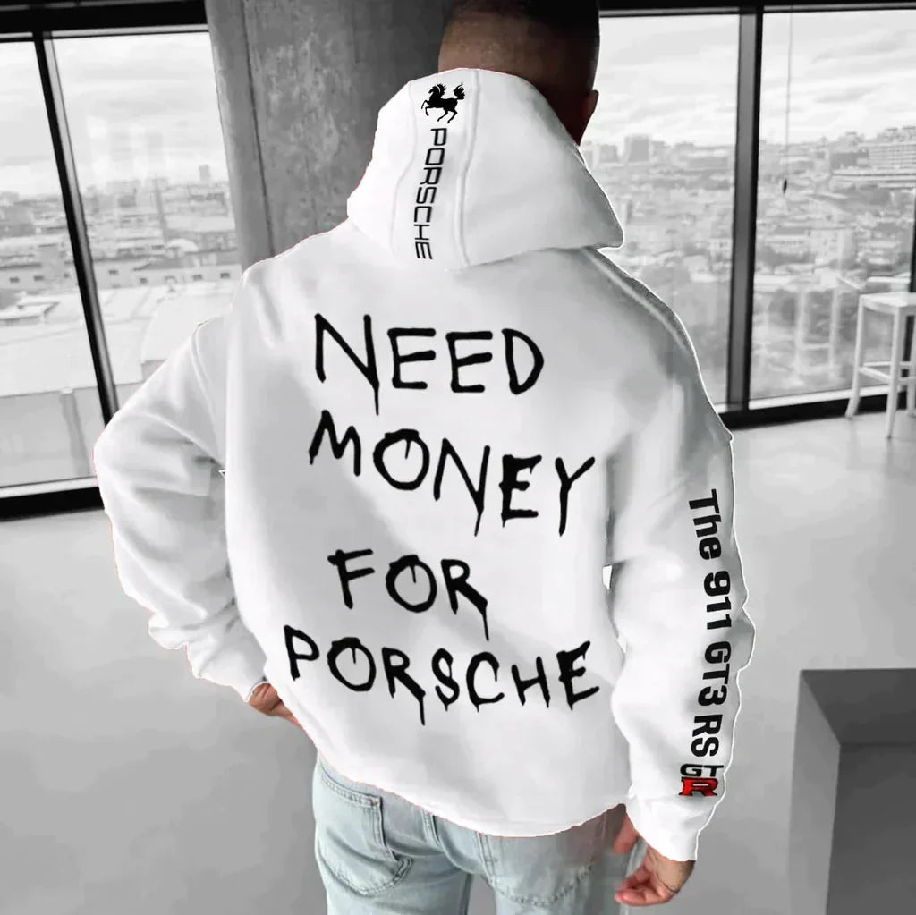 Racing Hoodie - Losse pasvorm - Bedrukt - Oversized hoodie - Hoodie voor mannen-Boetiek Moda