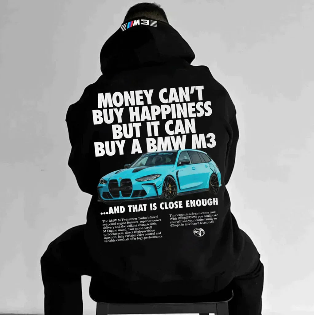 Racing Hoodie - Losse pasvorm - Bedrukt - Oversized hoodie - Hoodie voor mannen-Boetiek Moda