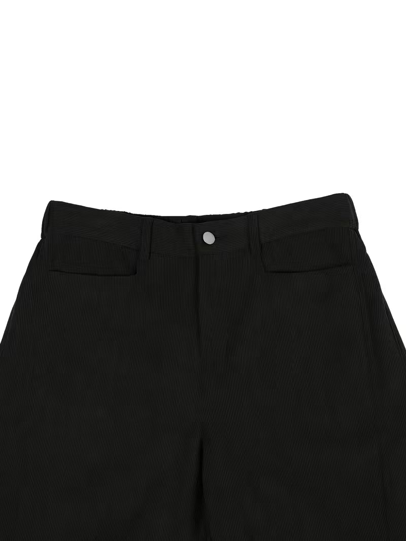 Rechte broek - Zwarte en bruine losse broek voor mannen-Boetiek Moda