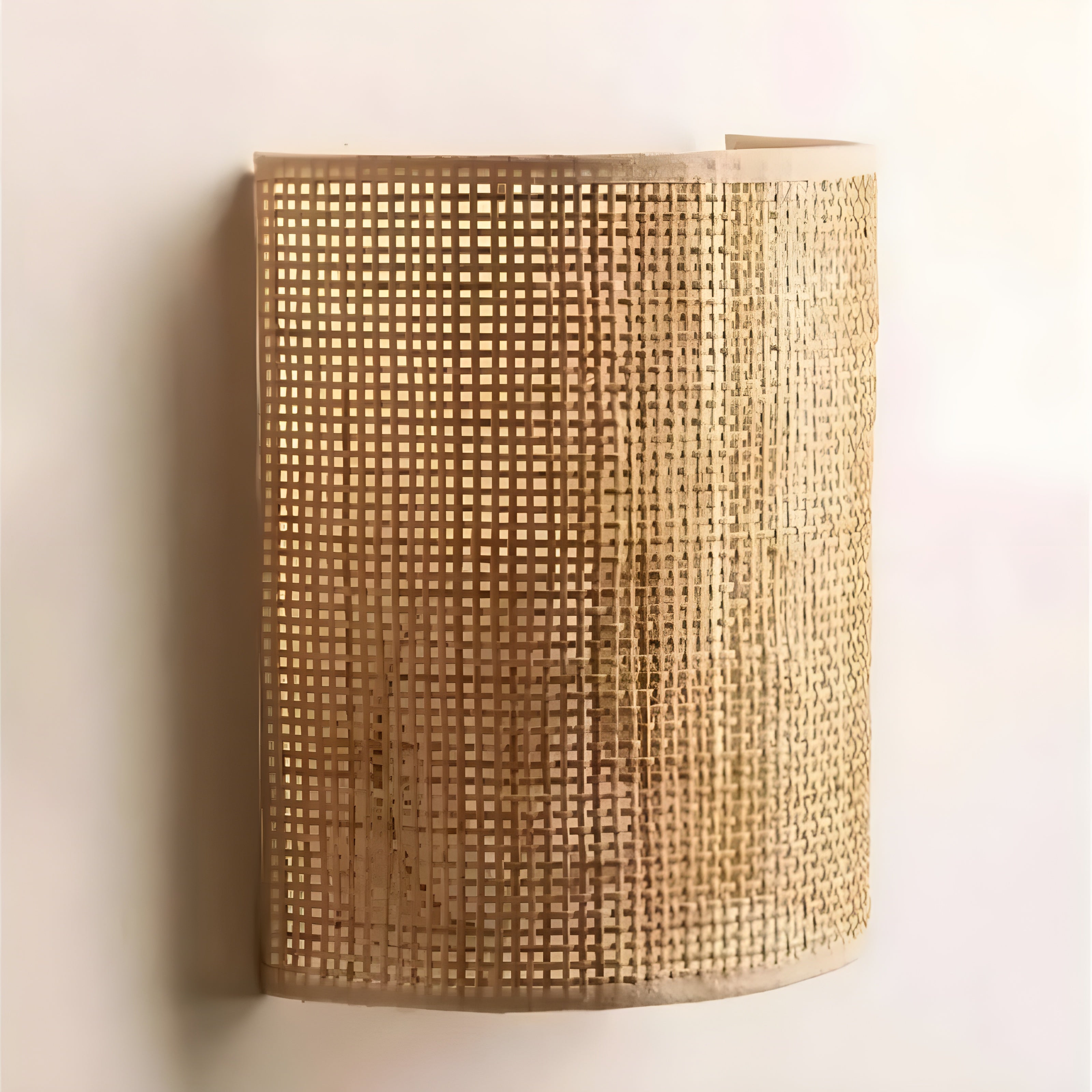Rotan Lamp - LED Beige Rieten Rotan Wandlamp-Boetiek Moda