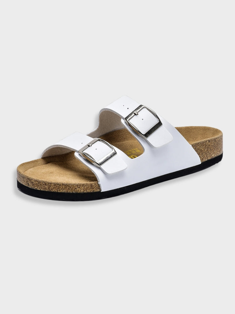 Sandalen met dubbele gesp | Slip-On | Orthopedisch | Damesslippers | Damessandalen-Boetiek Moda