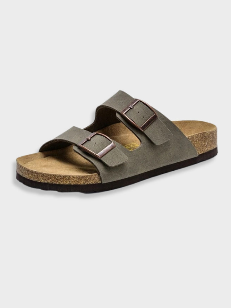 Sandalen met dubbele gesp | Slip-On | Orthopedisch | Damesslippers | Damessandalen-Boetiek Moda