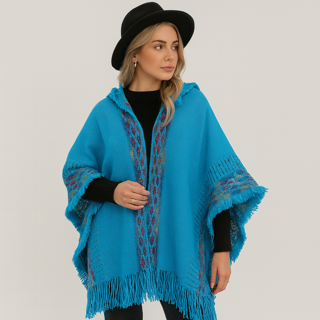 Sjaal met capuchon - Winter - Cape - Poncho - Damessjaal-Boetiek Moda