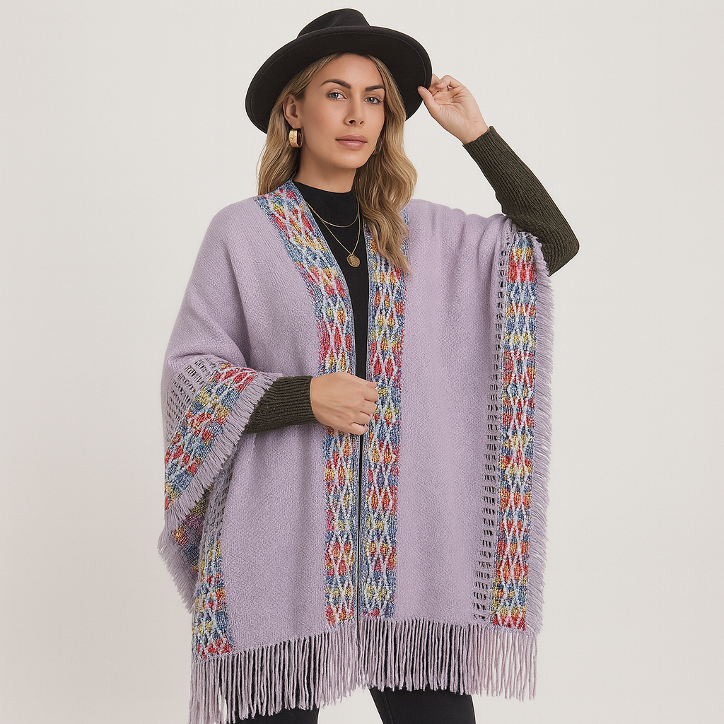 Sjaal met capuchon - Winter - Cape - Poncho - Damessjaal-Boetiek Moda
