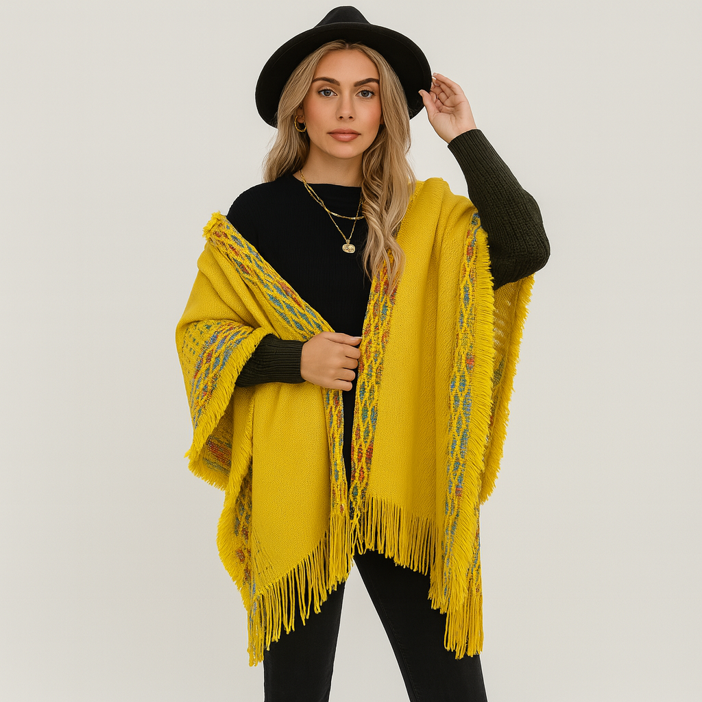 Sjaal met capuchon - Winter - Cape - Poncho - Damessjaal-Boetiek Moda