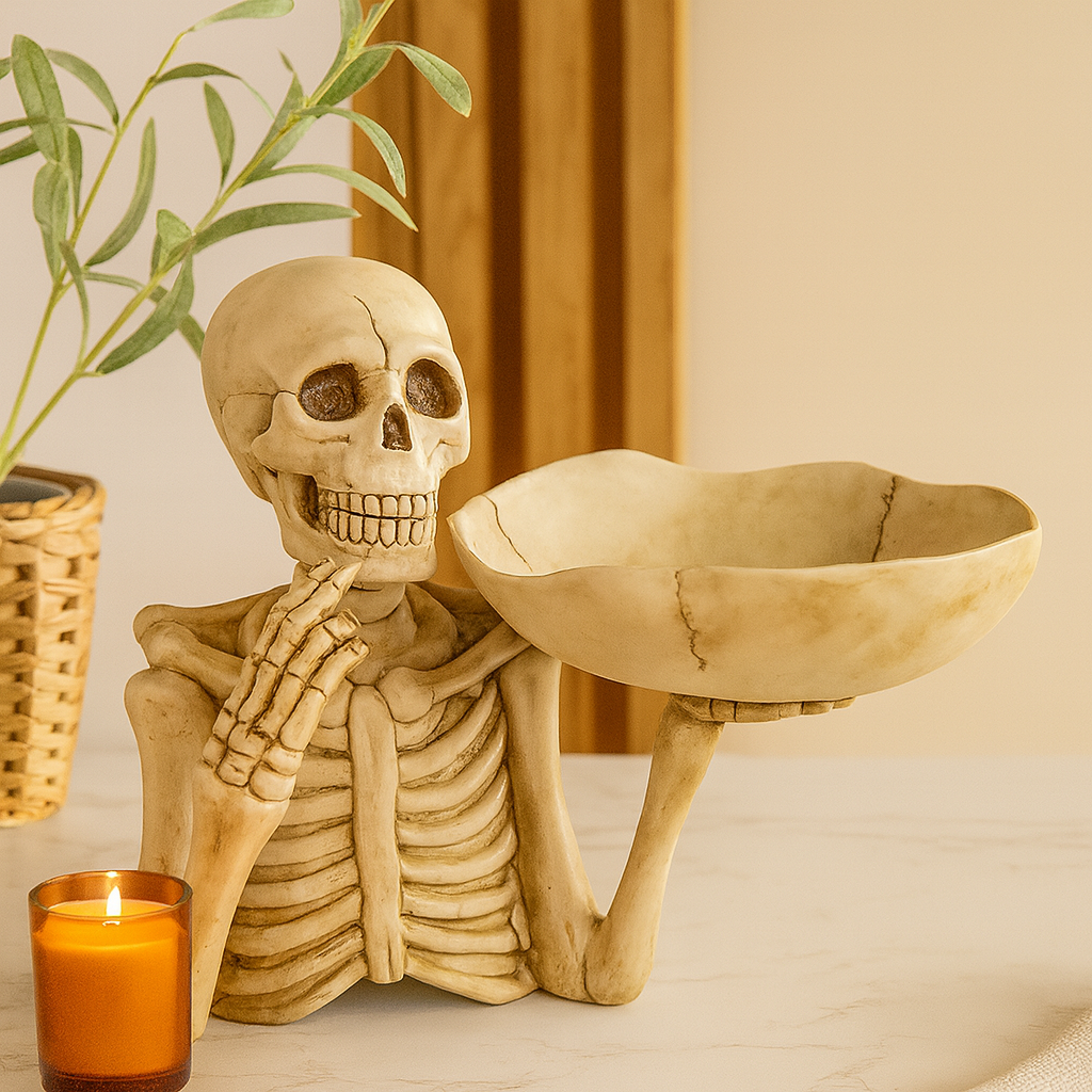 Skeletdecor - Schedelkom tafeldecoratie voor Halloween-Boetiek Moda