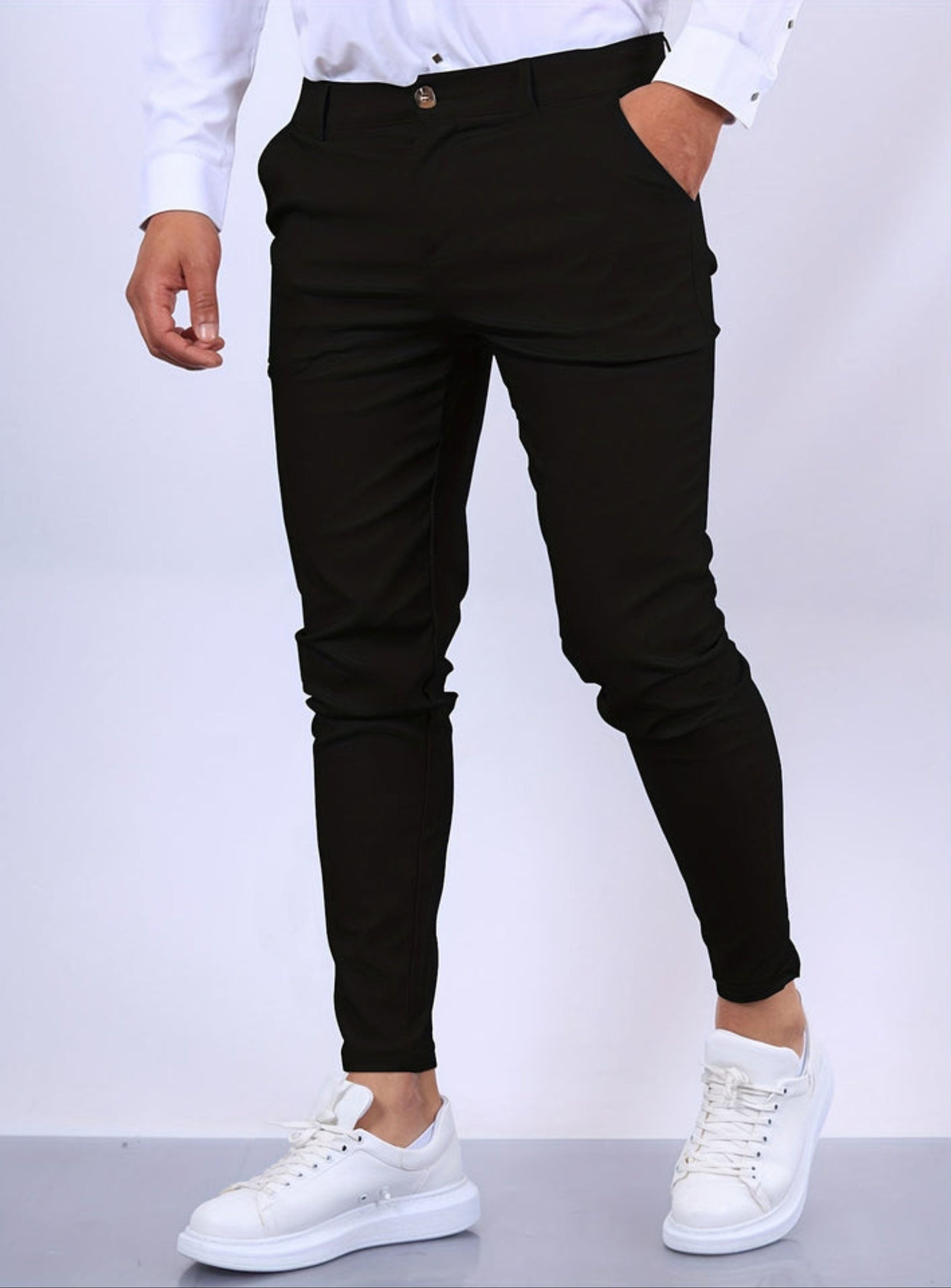 Skinny chino's - Casual stretch slim fit chino broeken voor heren-Boetiek Moda
