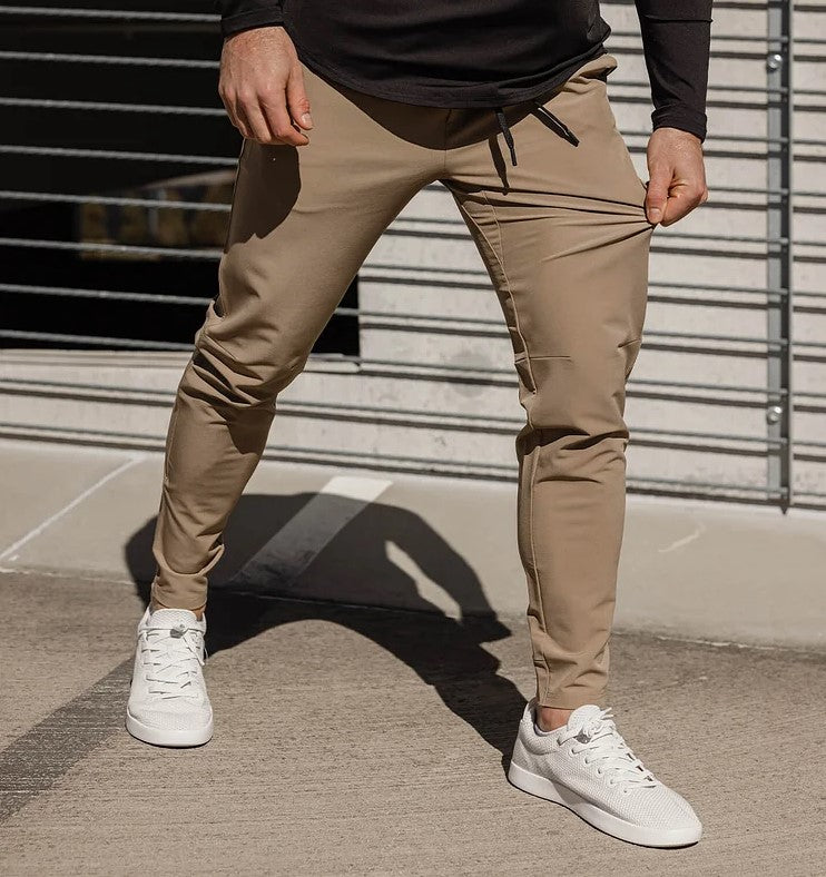 Skinny joggingbroek - Trekkoord - Rekbaar - Trainingsbroek - Herenbroek-Boetiek Moda