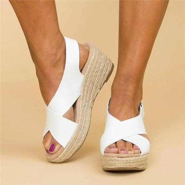 Sleehakken - Espadrilles - Orthopedisch - Zomerschoenen - Damessandalen-Boetiek Moda