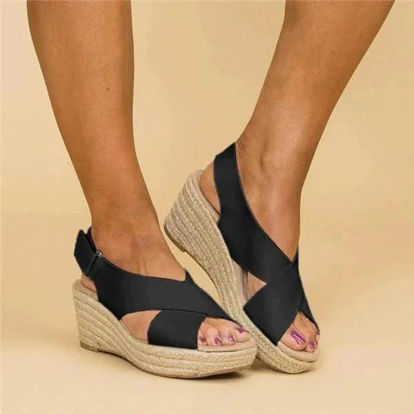 Sleehakken - Espadrilles - Orthopedisch - Zomerschoenen - Damessandalen-Boetiek Moda