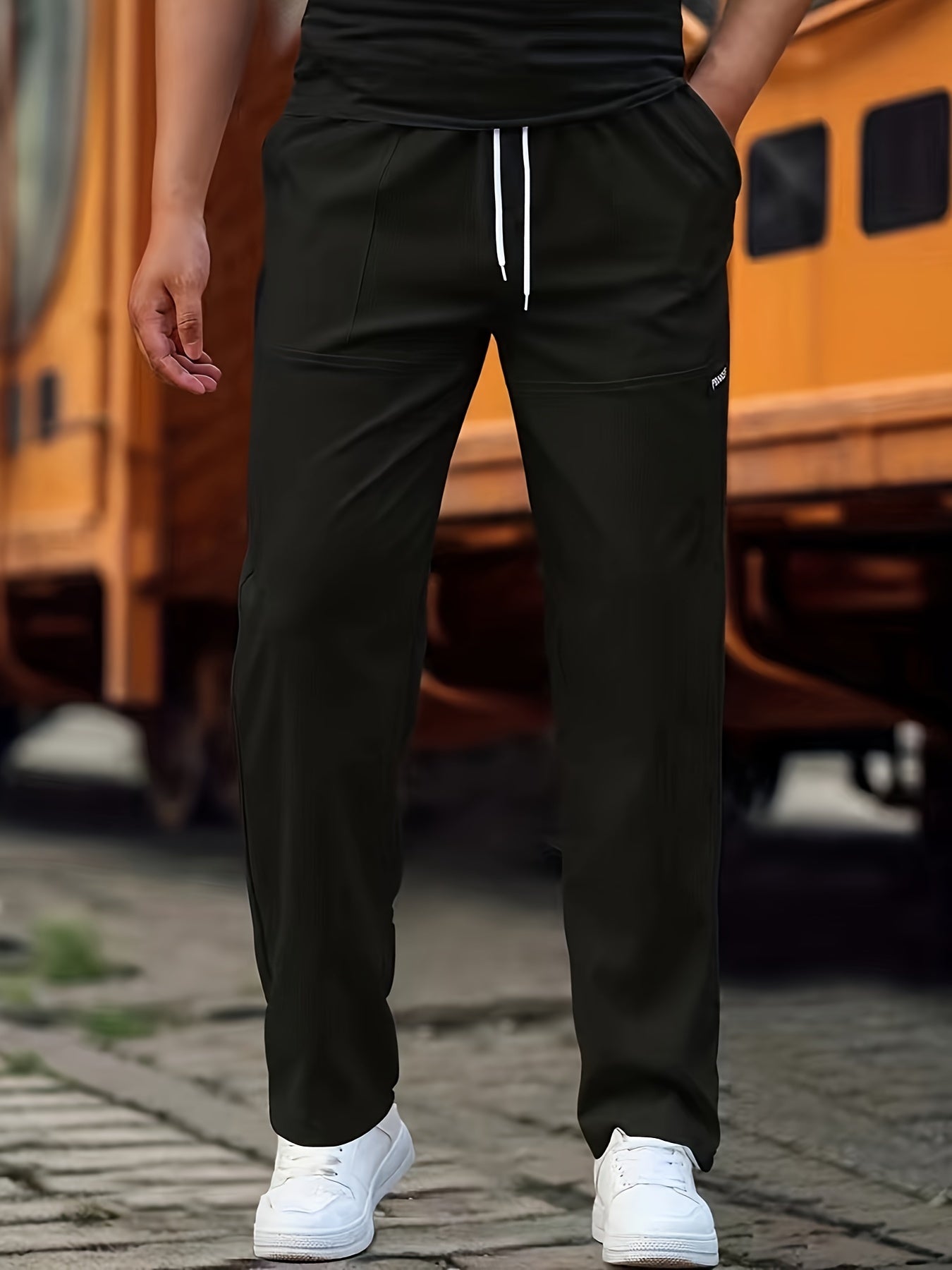 Slim Fit joggingbroek - Trekkoord - Rekbaar - Trainingsbroek - Joggingbroek voor heren-Boetiek Moda