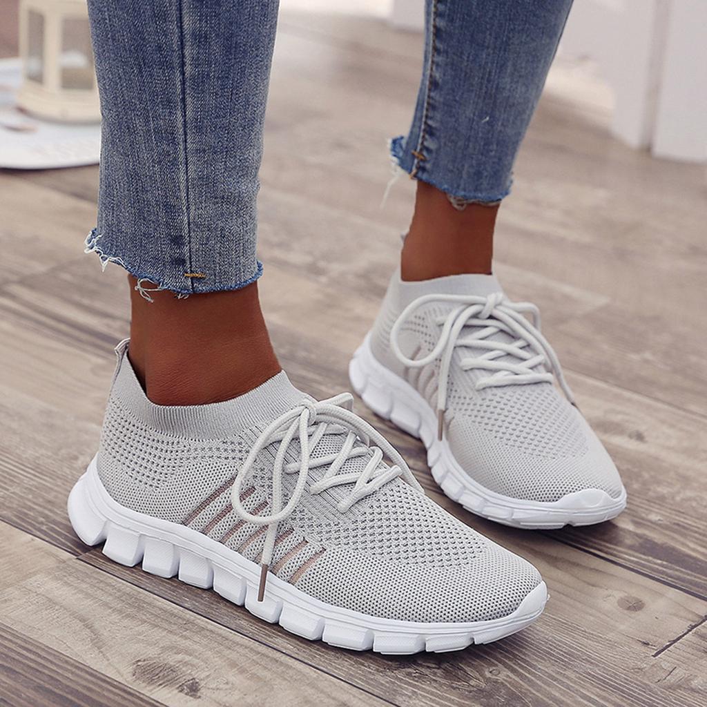 Slip-On Sneakers - Ademend- Orthopedisch - Mesh Sneakers - Damestrainers-Boetiek Moda