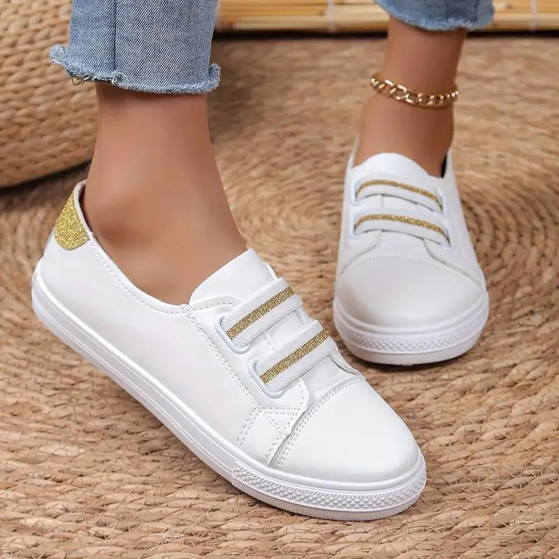 Slip On Sneakers - Wit - Lichtgewicht - Wandelschoenen - Damesschoenen-Boetiek Moda