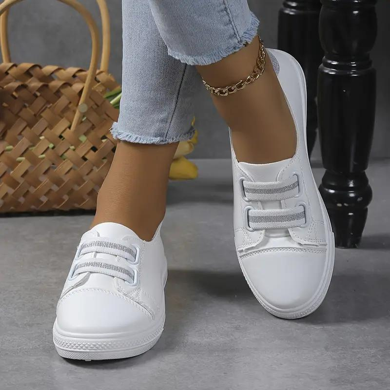 Slip On Sneakers - Wit - Lichtgewicht - Wandelschoenen - Damesschoenen-Boetiek Moda