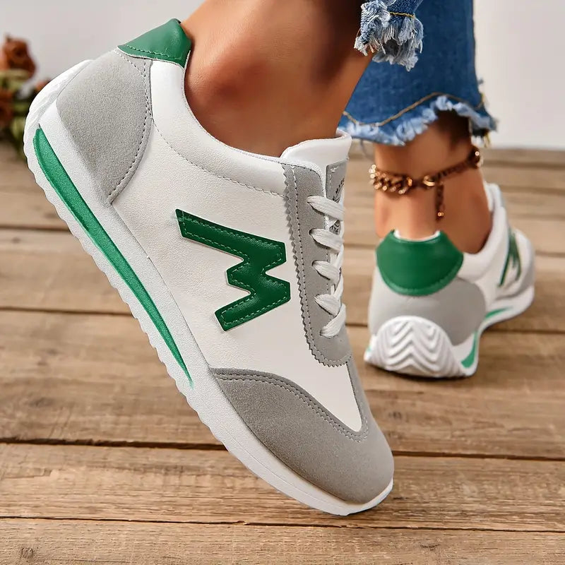 Sneakers - Lace Up - Lage Top - Damessneakers - Wandelschoenen-Boetiek Moda