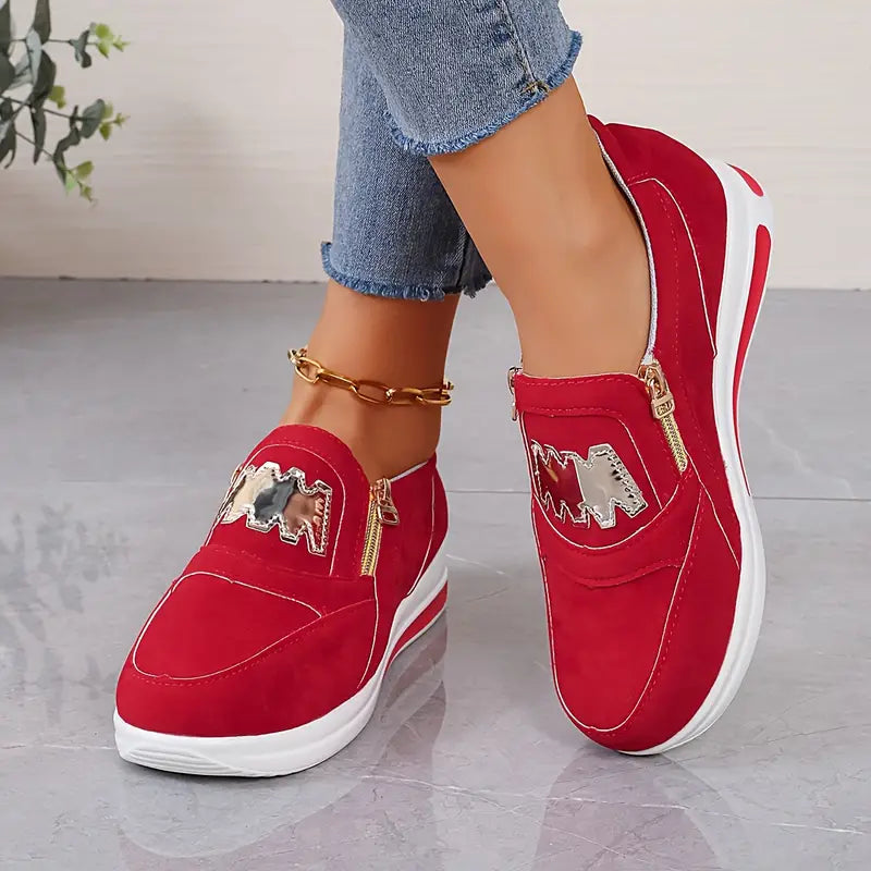 Sneakers - Platform - Slip On - Wandelschoenen - Damesschoenen-Boetiek Moda