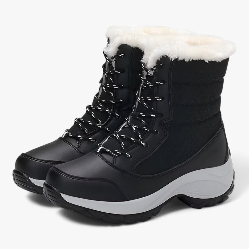 Sneeuw Laarzen | Lace-Up | Anti-slip | Bontgevoerde Laarzen | Vrouwen Winter Laarzen-Boetiek Moda