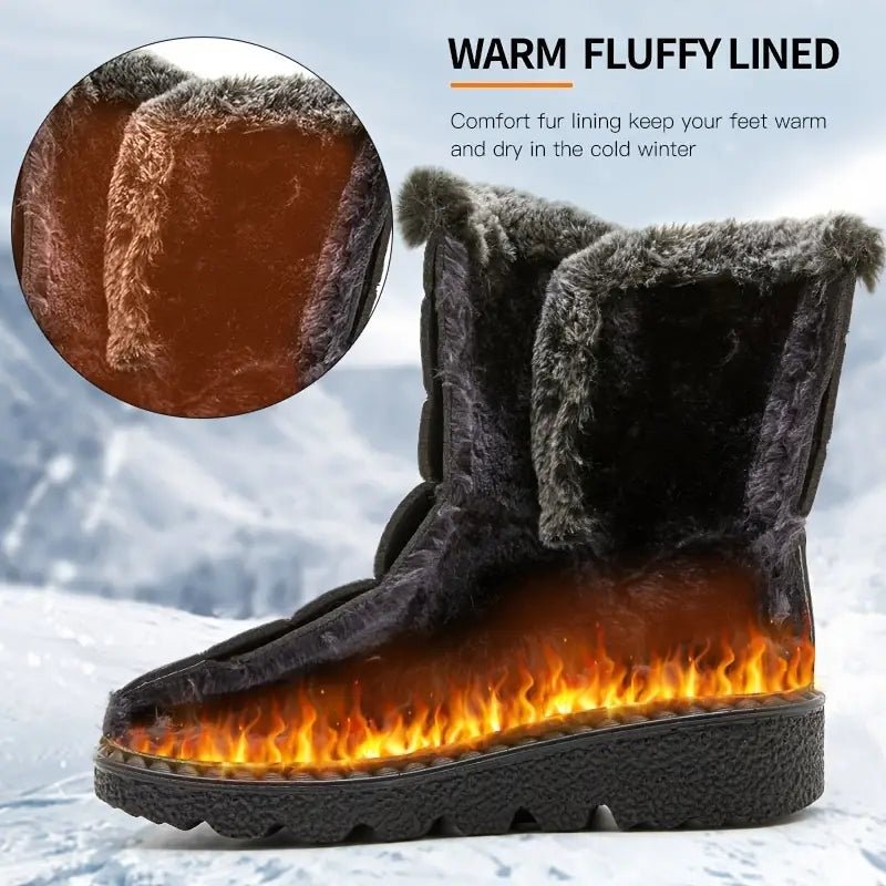 Sneeuw Laarzen | Warm | Slip-On | Bont gevoerde Laarzen | Winter Laarzen-Boetiek Moda