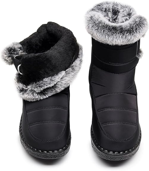 Sneeuw Laarzen | Warm | Slip-On | Bont gevoerde Laarzen | Winter Laarzen-Boetiek Moda