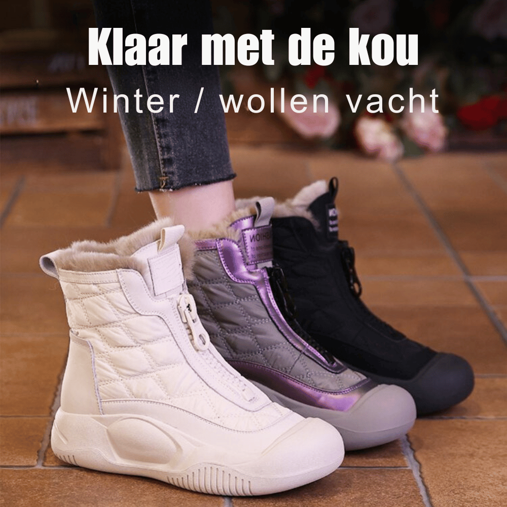 Sneeuwlaarzen - Bontgevoerd - Waterdicht - Winterlaarzen - Dameslaarzen-Boetiek Moda